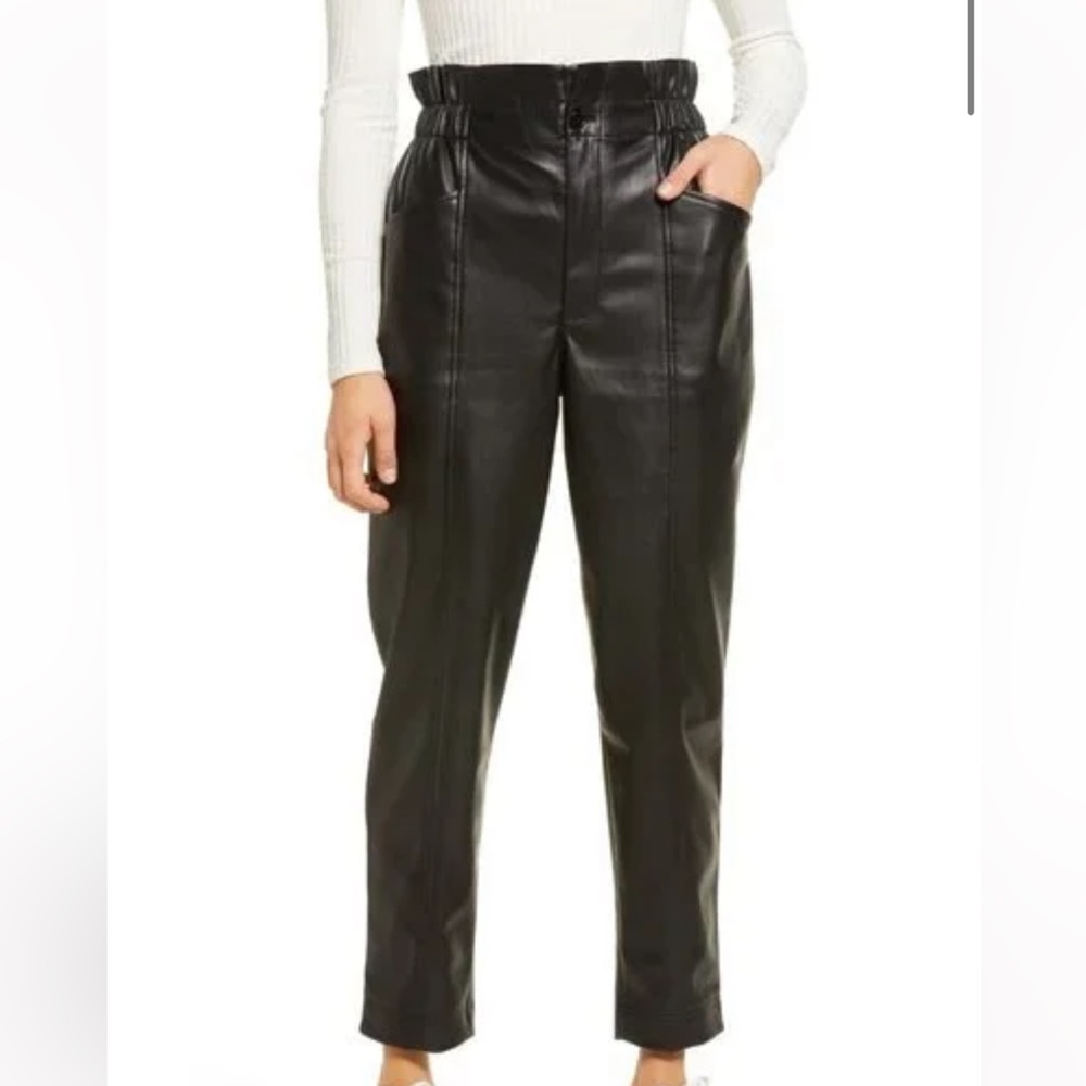 Madewell Paperbag vegan leather pants